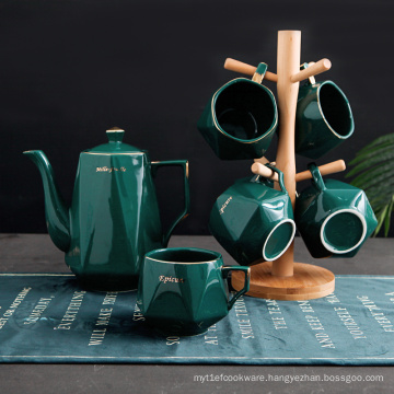 Hot sellling  Factory  price  Porcelain coffee & tea sets Color glaze tea cup set